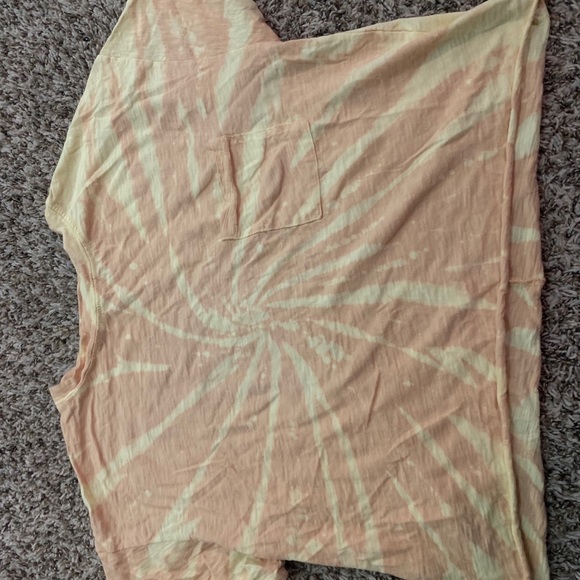 Peach / yellow tie dye crop tee sheisbtq - Picture 2 of 4